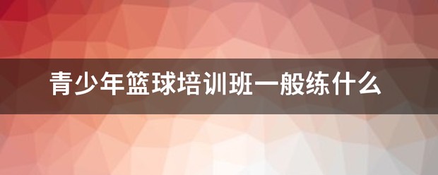 日本青少年篮球训练大纲